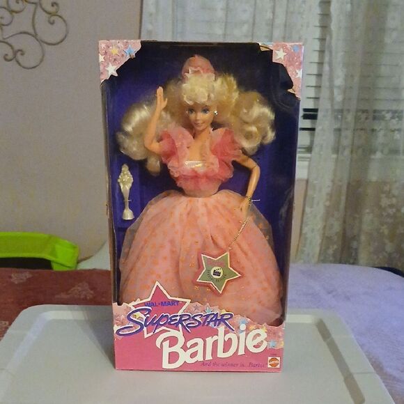Superstar Barbie Doll in Pink Dress - Picture 1 of 5